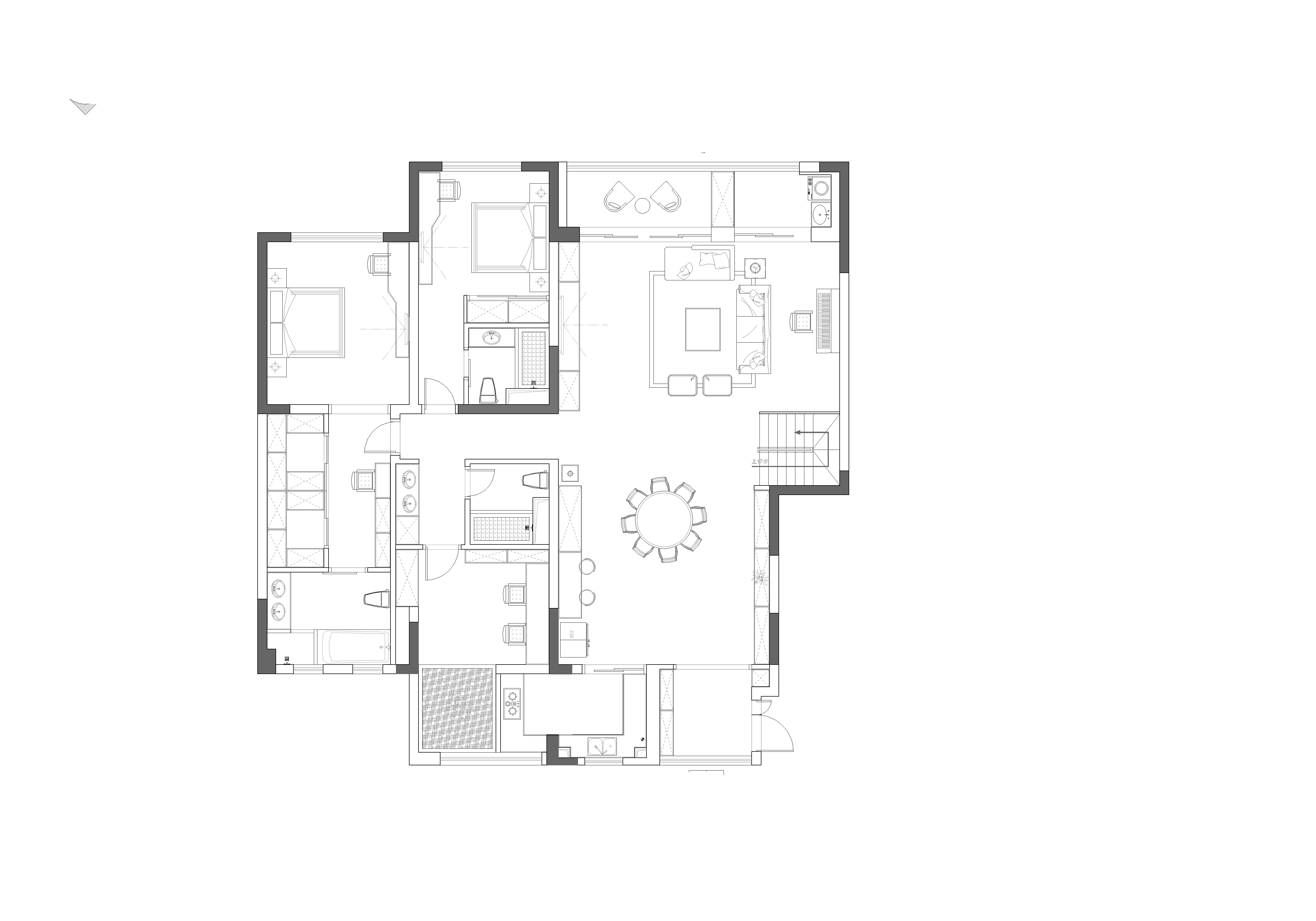 简欧风格别墅四房设计方案效果图