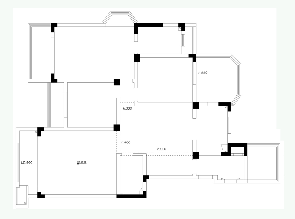 康诗丹郡146㎡三室两厅简约中式风格案例
