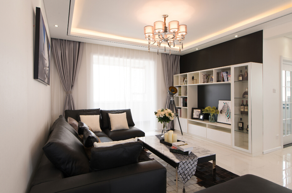 强调设计简洁，功能完整的舒适三室一厅实景案例