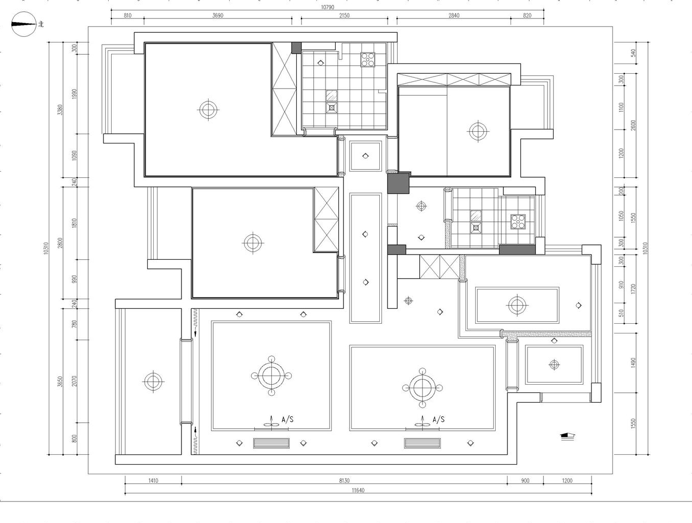 欧式古典127平米三房二厅二卫装修案例