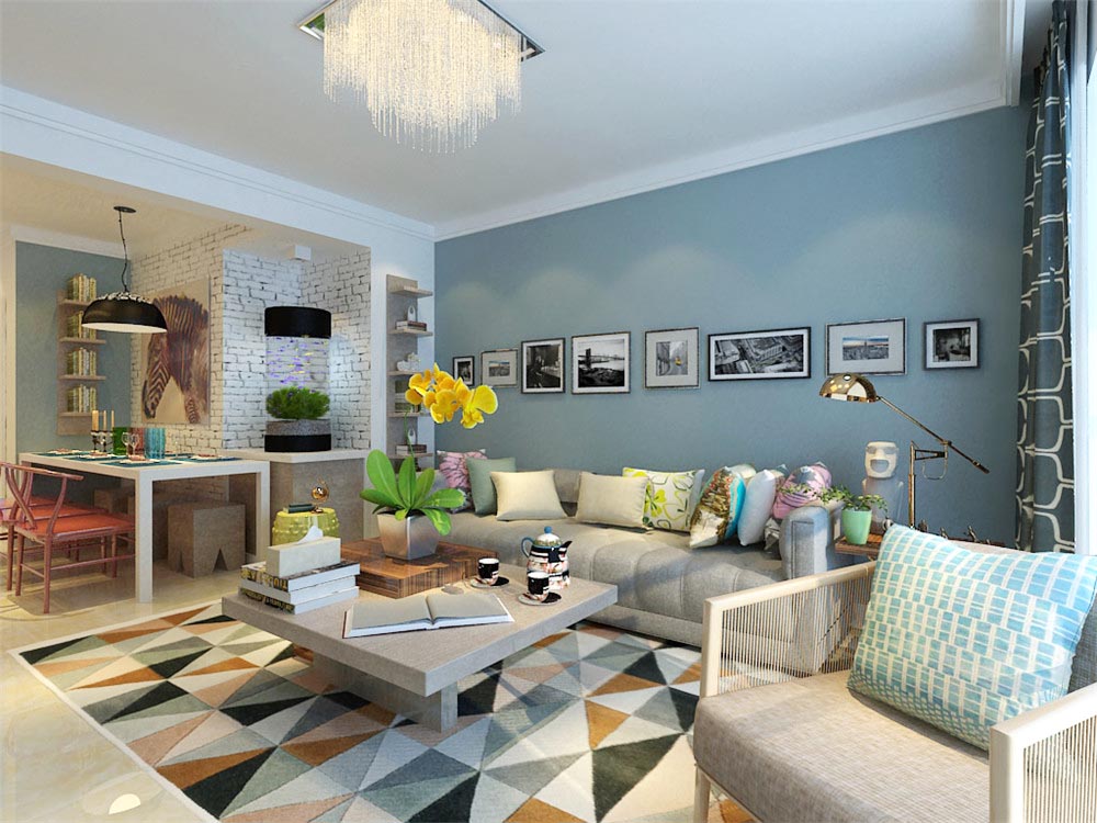 保利香槟国际-三居室-现代风格-装修效果图