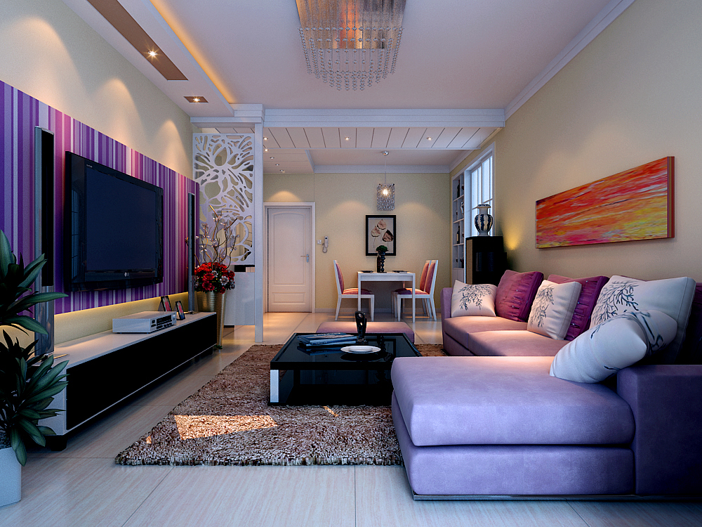 燕都紫庭90平米现代简约两室两厅
