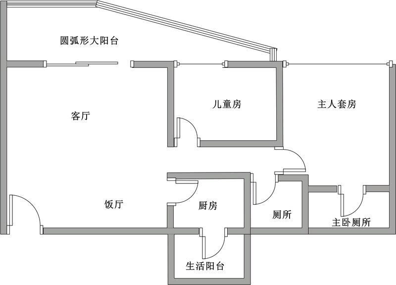 现代丽江花园左岸二居室113方
