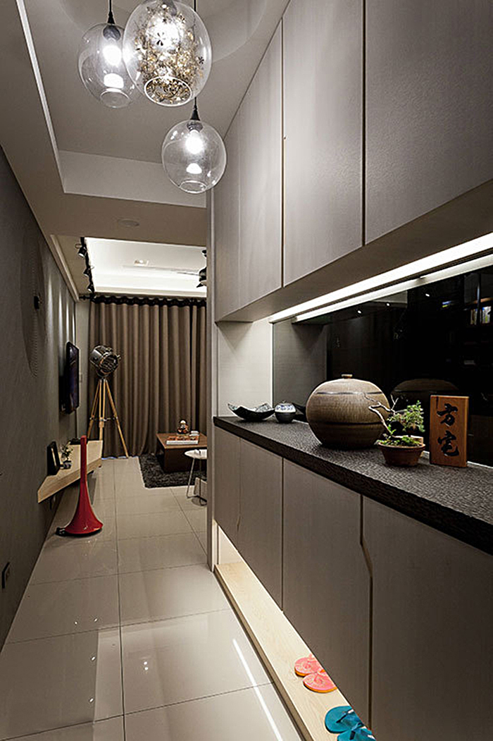 杭州天阳尚城国际129平四居室混搭风格装修案