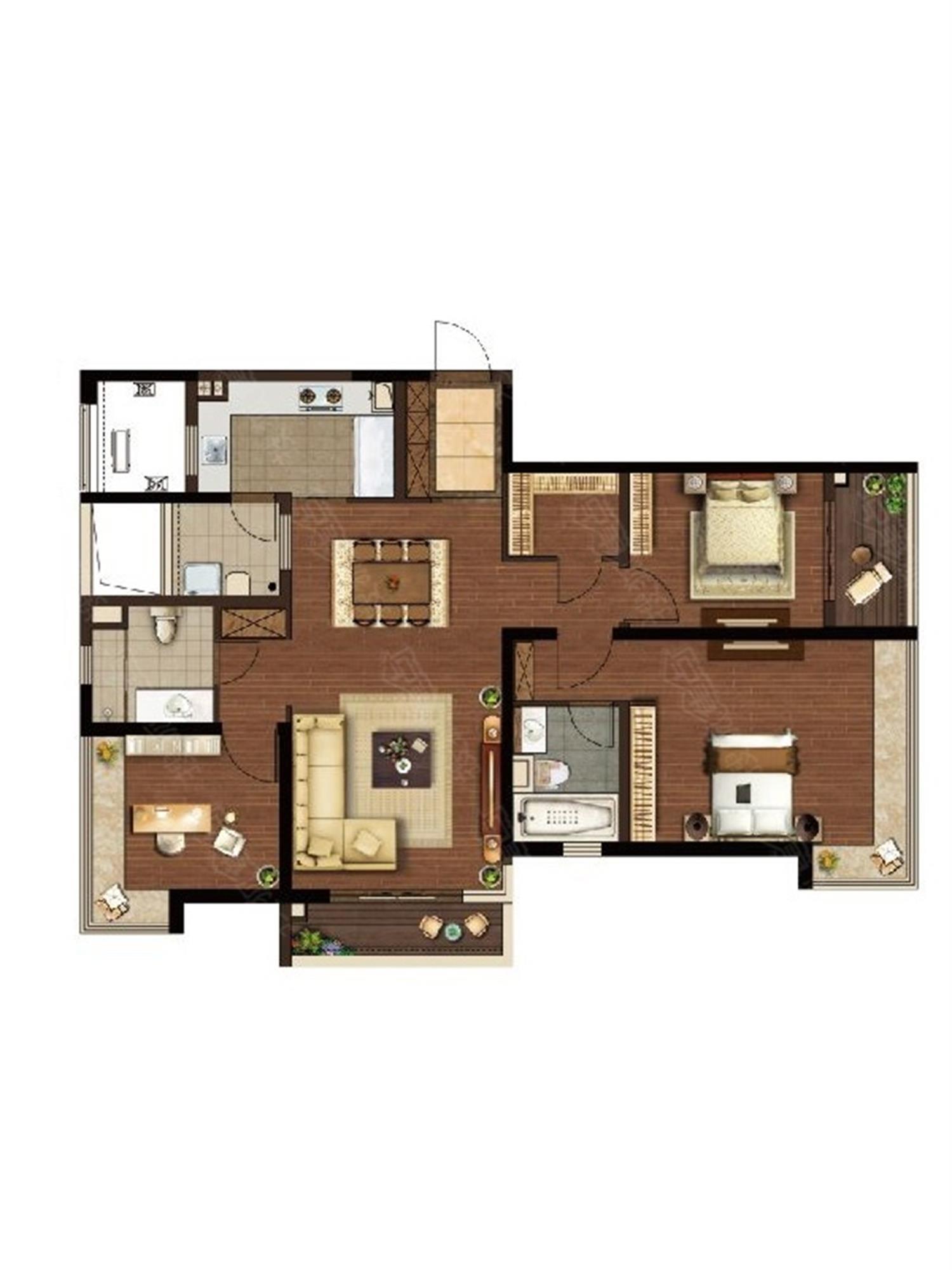143平方轻美式住宅设计