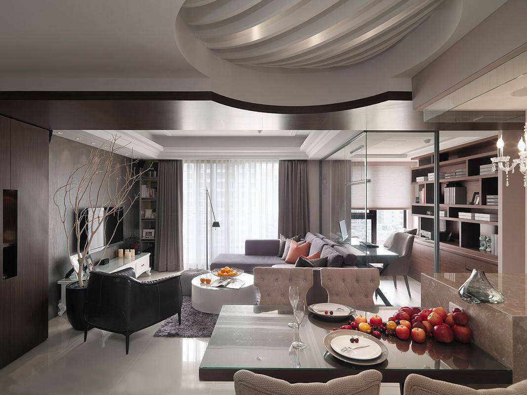 杭州天阳尚城国际115平三居室欧式风格装修案