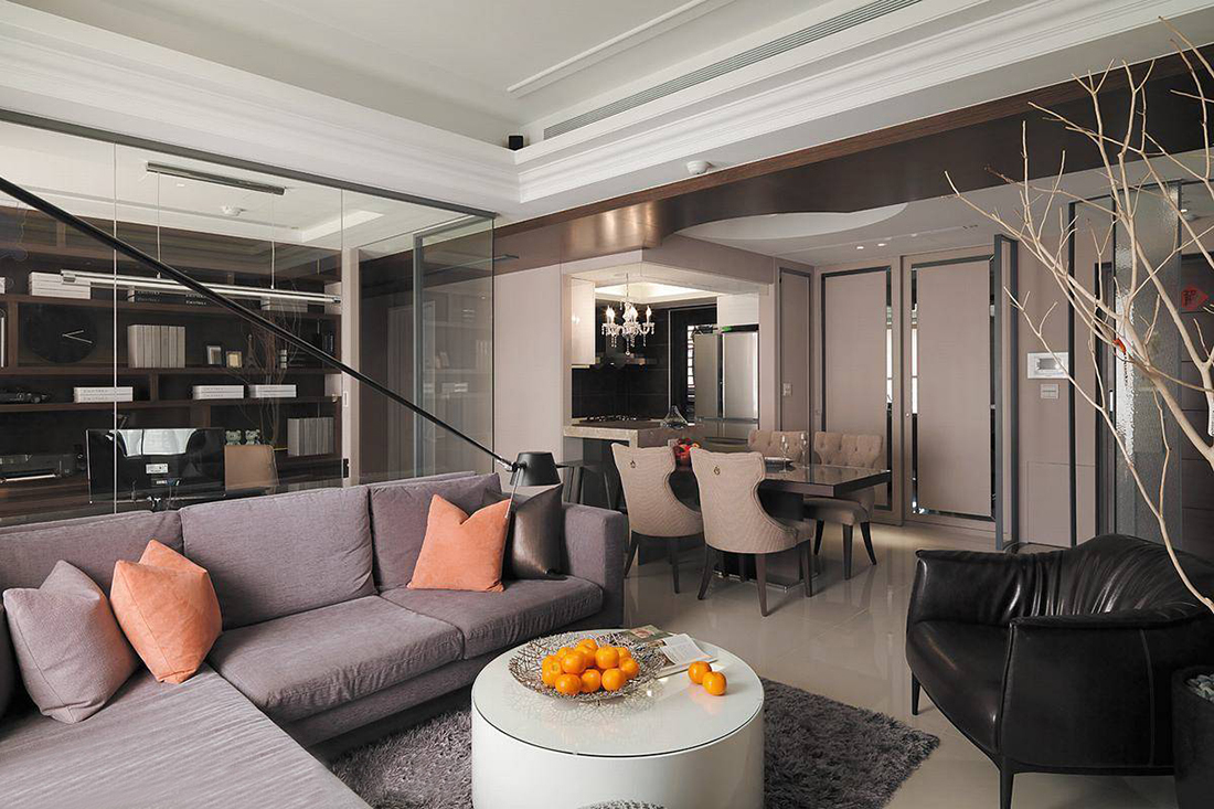 杭州天阳尚城国际115平三居室欧式风格装修案