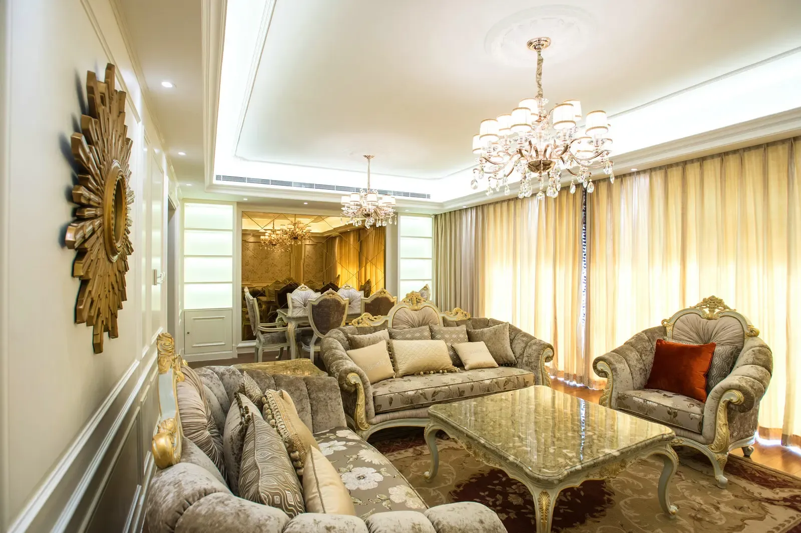 新古典风格三居室191平米45万-尚浦领世装修案例-上海房天下家居装修