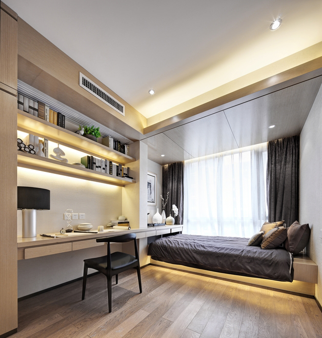杭州首开国风美域115平三居室中式风格装修案