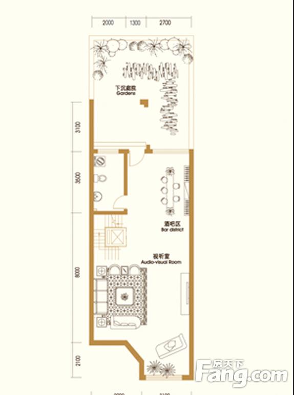 江南新城-美式风格-三室两厅