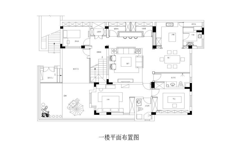 君山高尔夫别墅280平欧式风格效果图设计