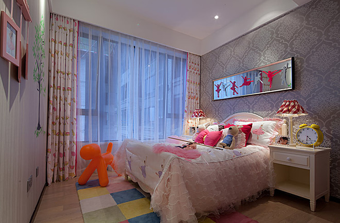 杭州理想银泰城130平三居室现代风格装修案例