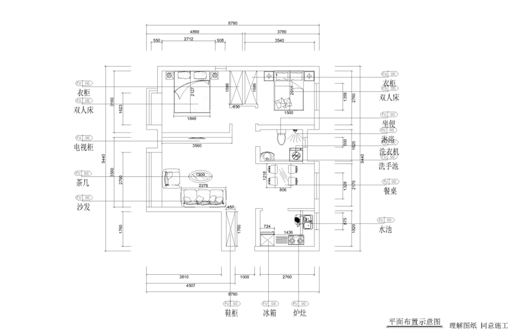 现代风格-华远波士顿 80㎡