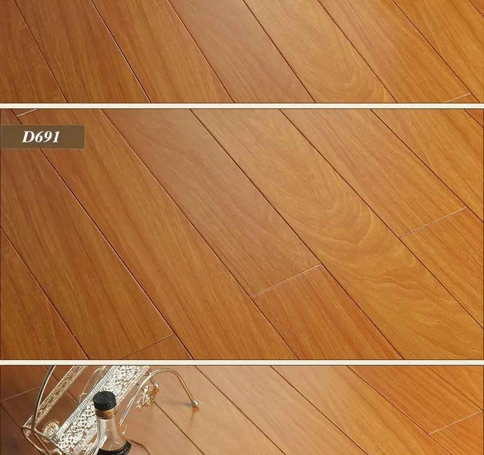 博典实木地板平面亮面番龙眼实木木地板d692100板