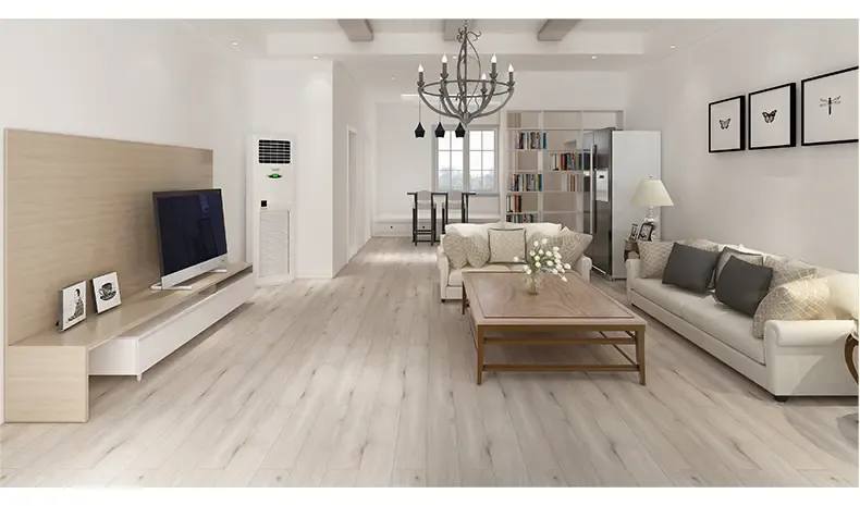 东鹏多层实木复合仿木地板 浅灰色北欧橡木锁扣 卧室防水美式12mm mx