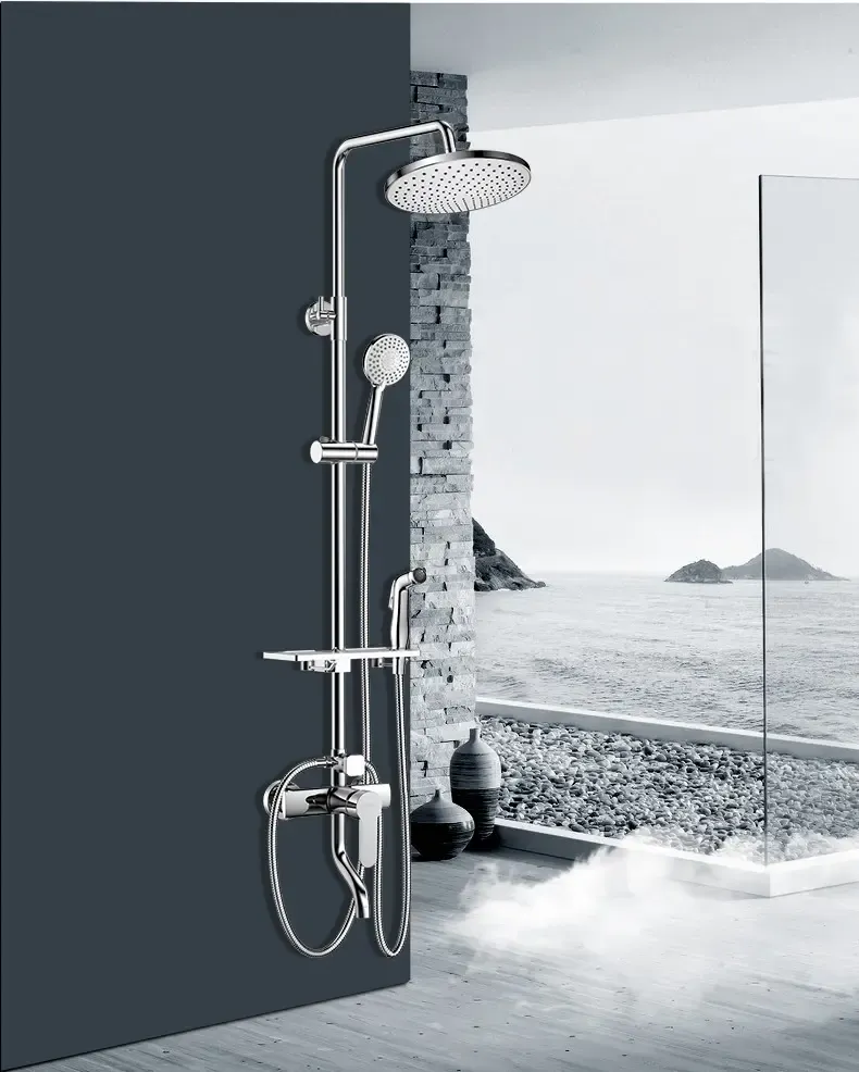 四季沐歌全铜龙头增压淋浴花洒套装 沐浴花洒喷头手持花洒莲蓬头 喷枪