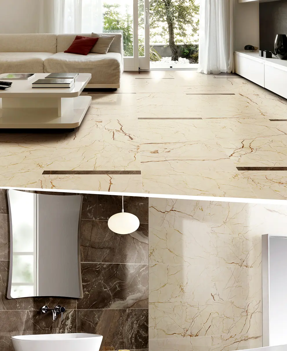 依诺瓷砖(inol ceramics) 客厅800通体大理石瓷砖索菲特金 8dt008r 8d