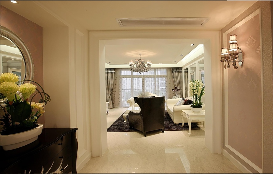 杭州东海柠檬郡139平三居室简欧风格装修案例