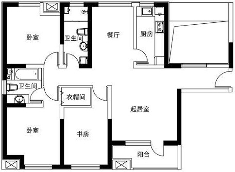 保利罗兰公馆 现代简约 三居室