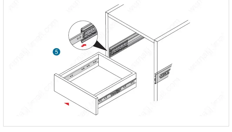 兔宝宝五金抽屉轨道静音导轨液压缓冲三节轨道橱柜抽屉滑轨滑道