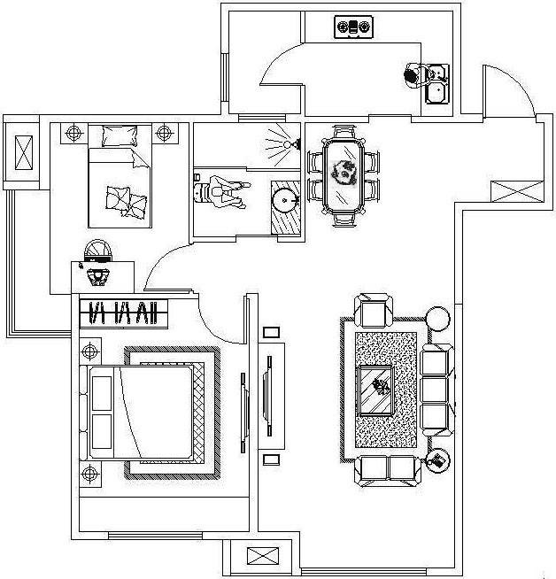 钱隆学府 现代简约 二居室