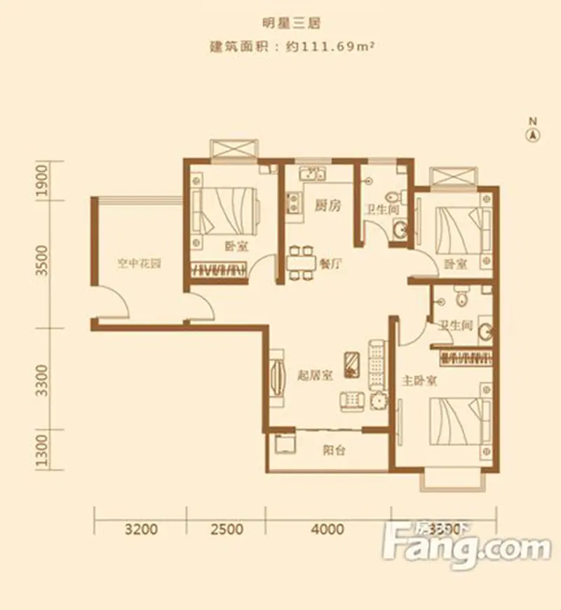 弘石湾三居111.69简欧