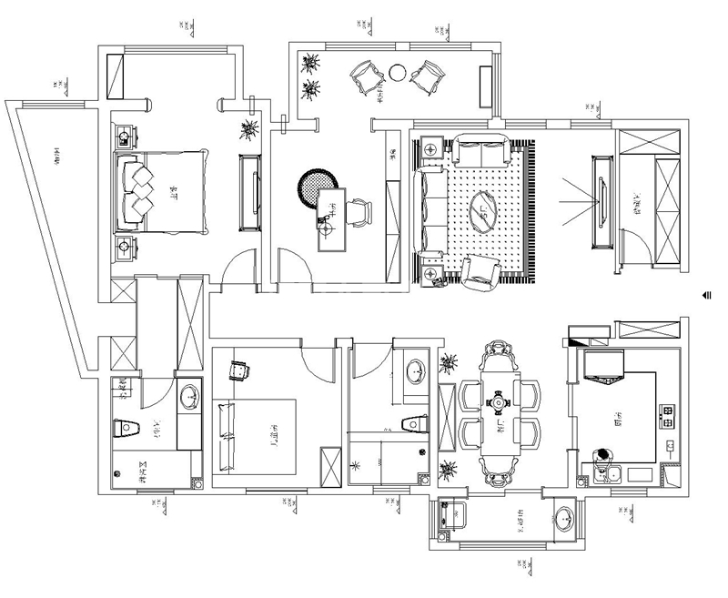 海德堡170平米——美式风格