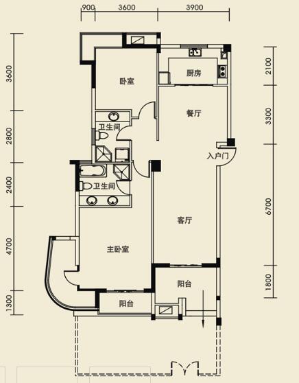 现代简约武汉城投瀚城两室两厅两卫129平米