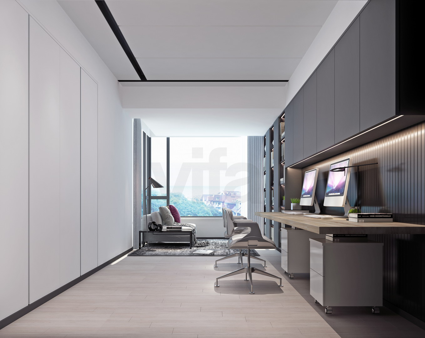 东山新天地-灰色系质感小户型公寓设计