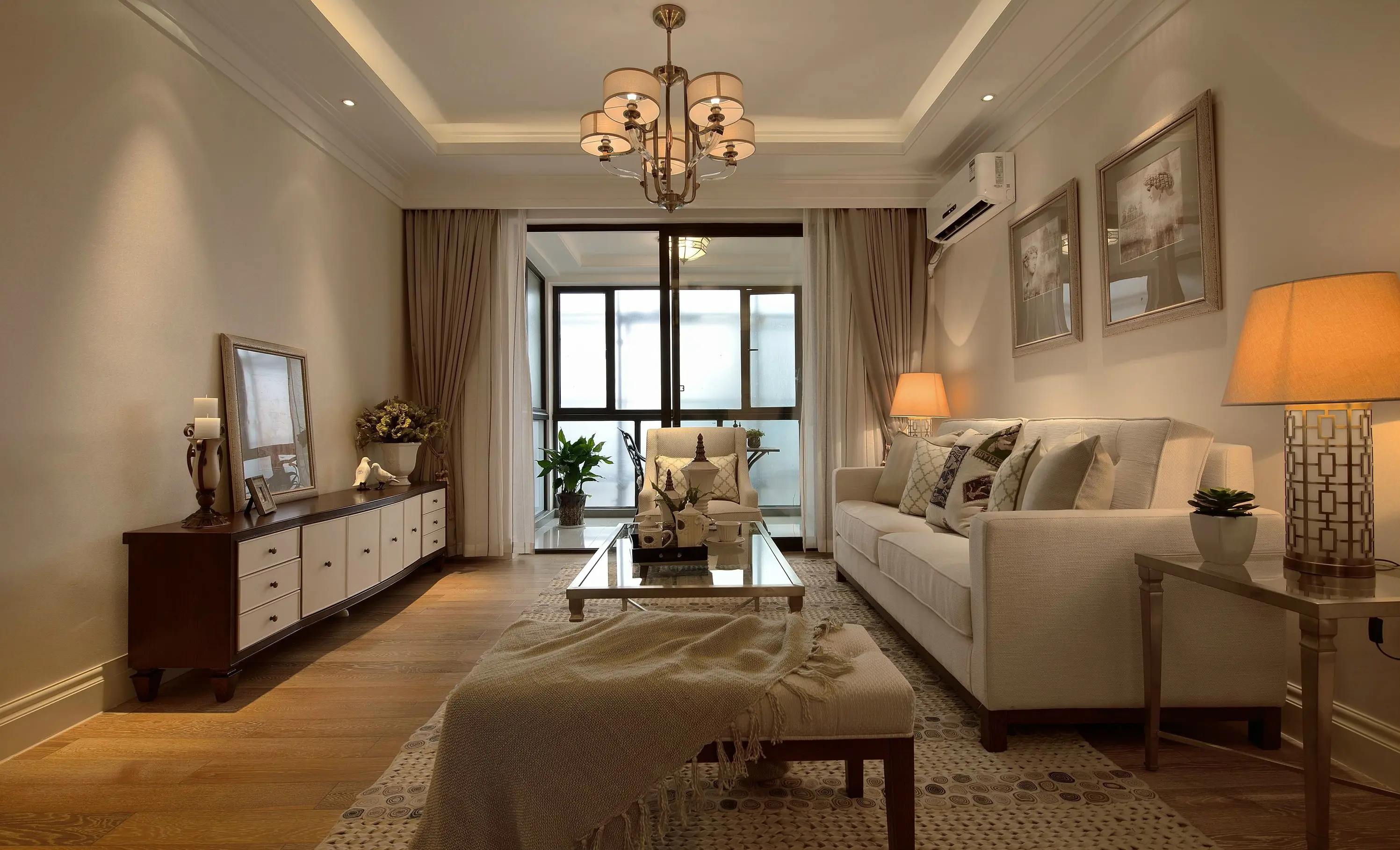 现代简约三居室93平米9万-新城花漾紫郡装修案例-南京房天下家居装修