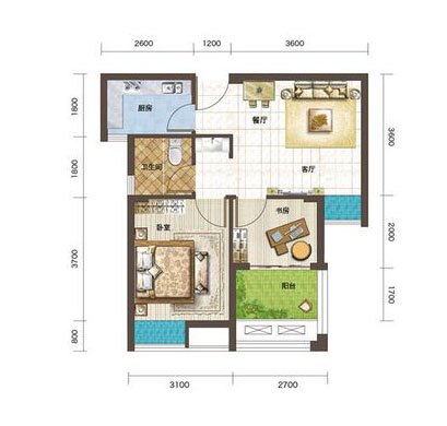 【六西格玛】纽宾凯-现代风格小户型公寓
