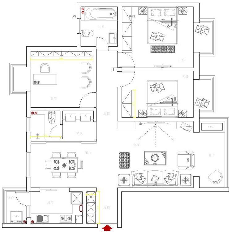 中式◆3室2厅◆120㎡◆半包14.5万