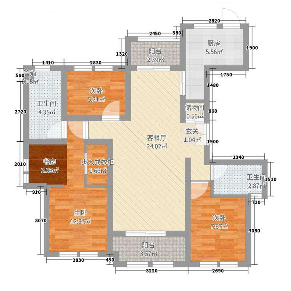 地法式◆3室2厅◆120㎡◆半包12.5万