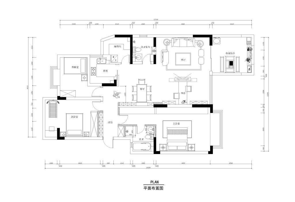 现代简约-民大荷叶住宅-150平米