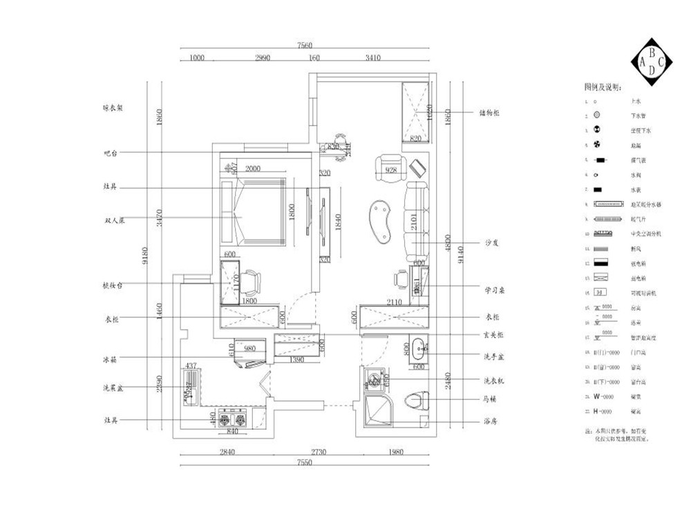 【力天装饰】北安里-52㎡-现代简约