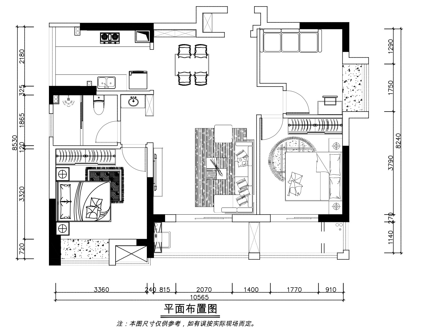 清江山水现代简约三居室