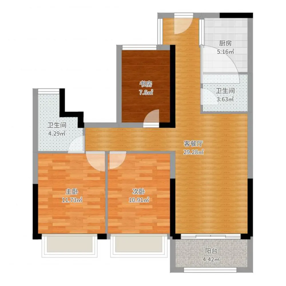 1万-大华海派风景装修案例-杭州房天下家居装修网