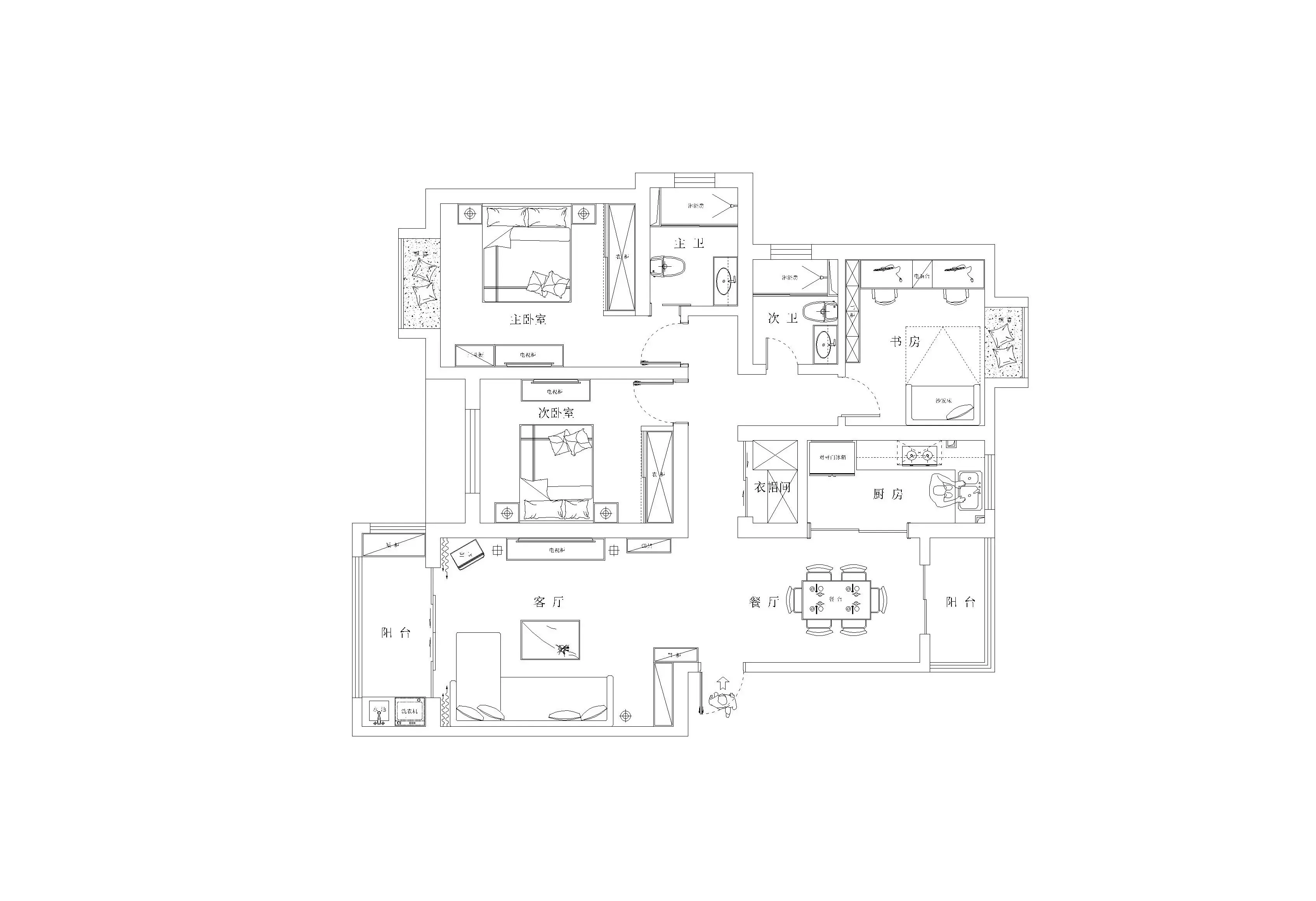 2万-大宅风范城装修案例-郑州房天下家居装修网
