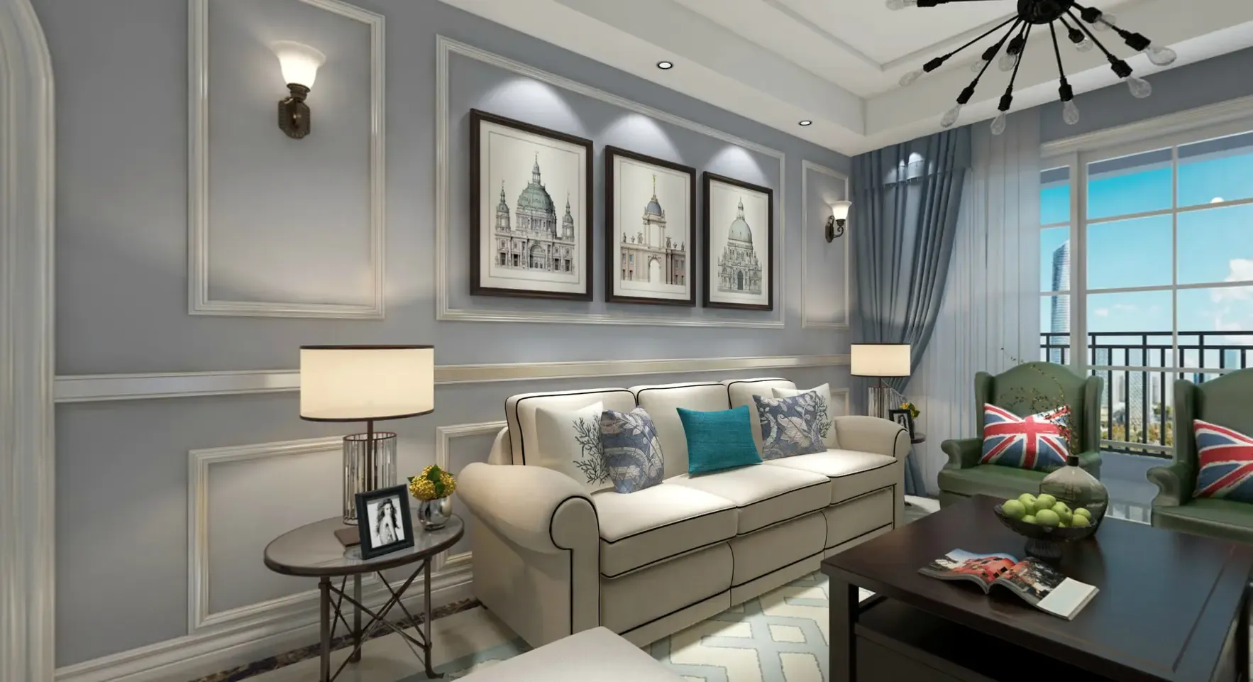 简美三居室124平米13万-天烽天鹅湾装修案例-惠州房天下家居装修网