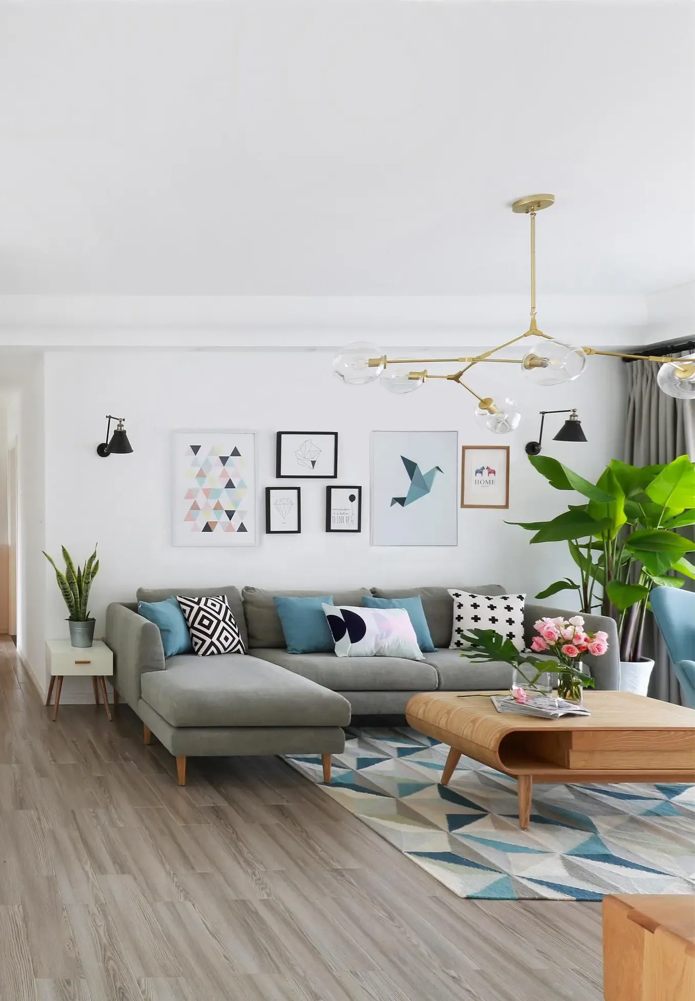 鲁能九龙花园王女士现代北欧风格79平装修效果