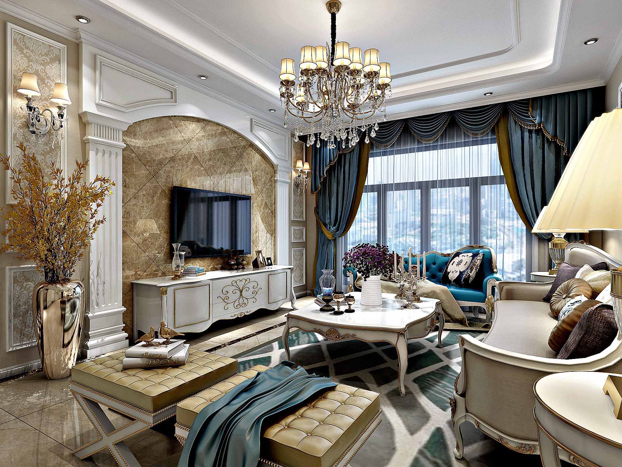 简欧风格三居室94平米10.