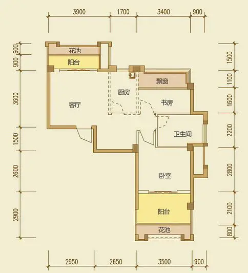 龙域香醍半岛-北欧风格-两居室