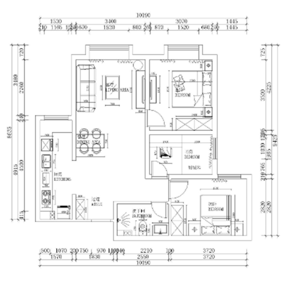 【力天装饰】融创花园-85㎡-现代风格