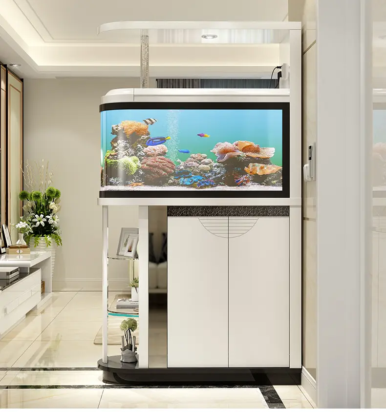 活仕现代简约带鱼缸玄关柜间厅柜客厅进门隔断柜酒柜屏风鞋柜