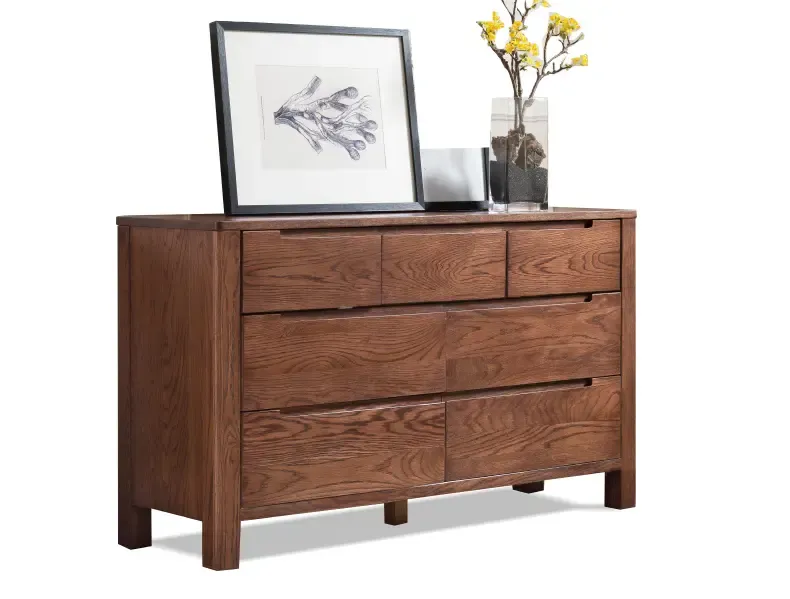 源氏木语白橡木七斗柜纯实木七斗橱北欧简约环保收纳柜卧室家具