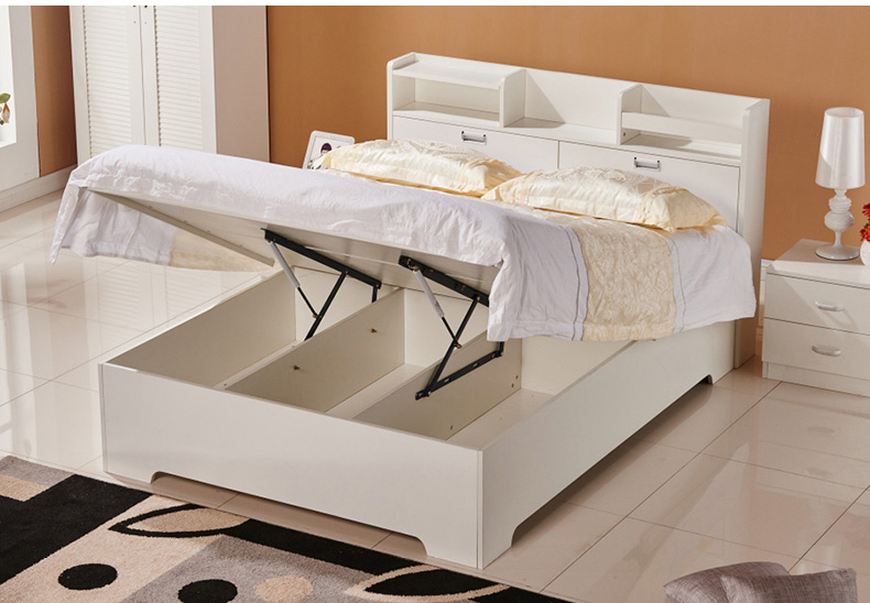 5米液压储物床现代简约地暖高箱床板式双人床低箱床18w15