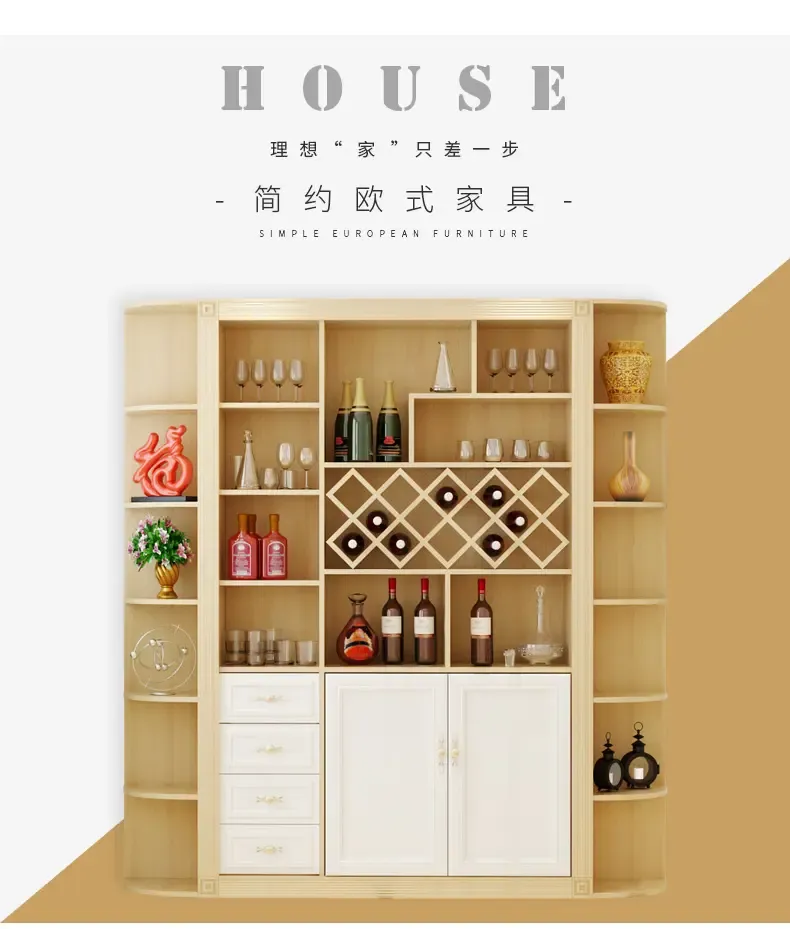 欧式酒柜客厅定制餐边柜隔断玄关整体酒柜餐厅推拉门酒柜价格,图片
