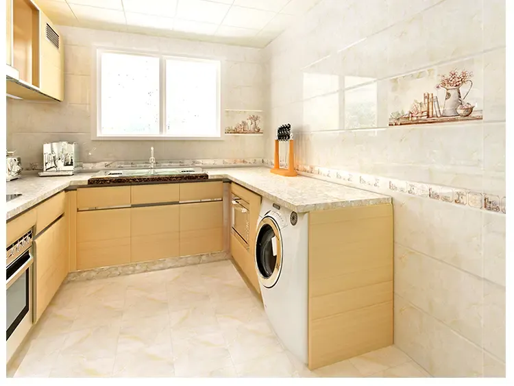 宝润 厨卫瓷片防滑地砖腰线 佛山厨房墙砖 厨房卫生间瓷砖300x600