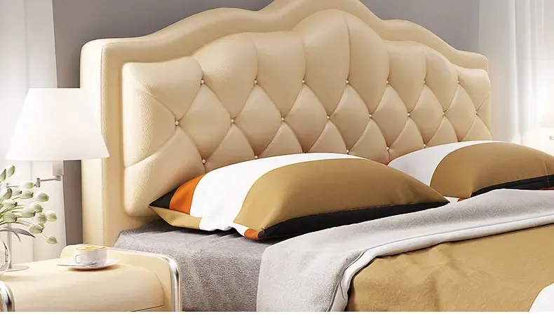 皮床1.8米软床头双人婚床现代简约床主卧榻榻米欧式家具