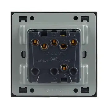 德力西开关插座 三开单控开关三联开关面板拉丝金开关插座